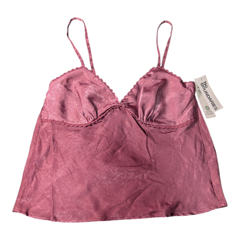 No Boundaries Women's Top Tank Cami With Bow Size M 8-10 NWT Wild Ginger